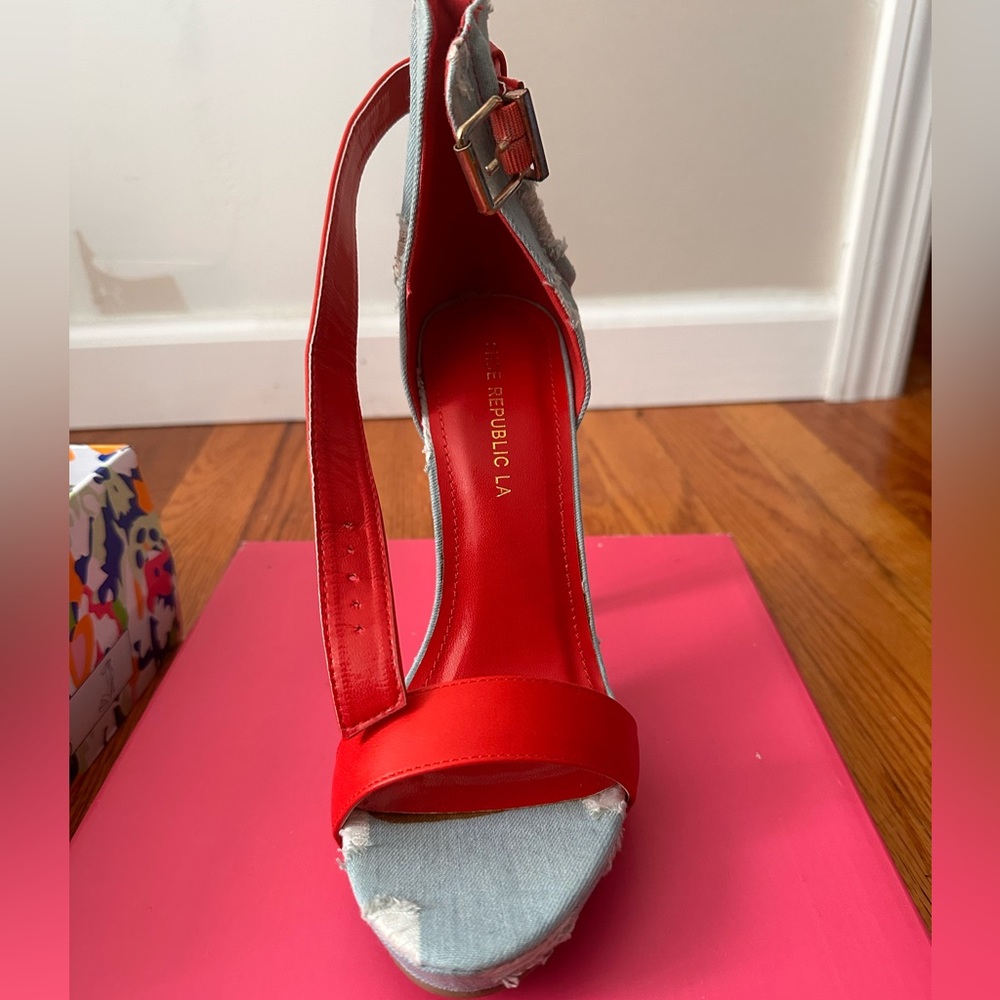 Distressed Jean Heels